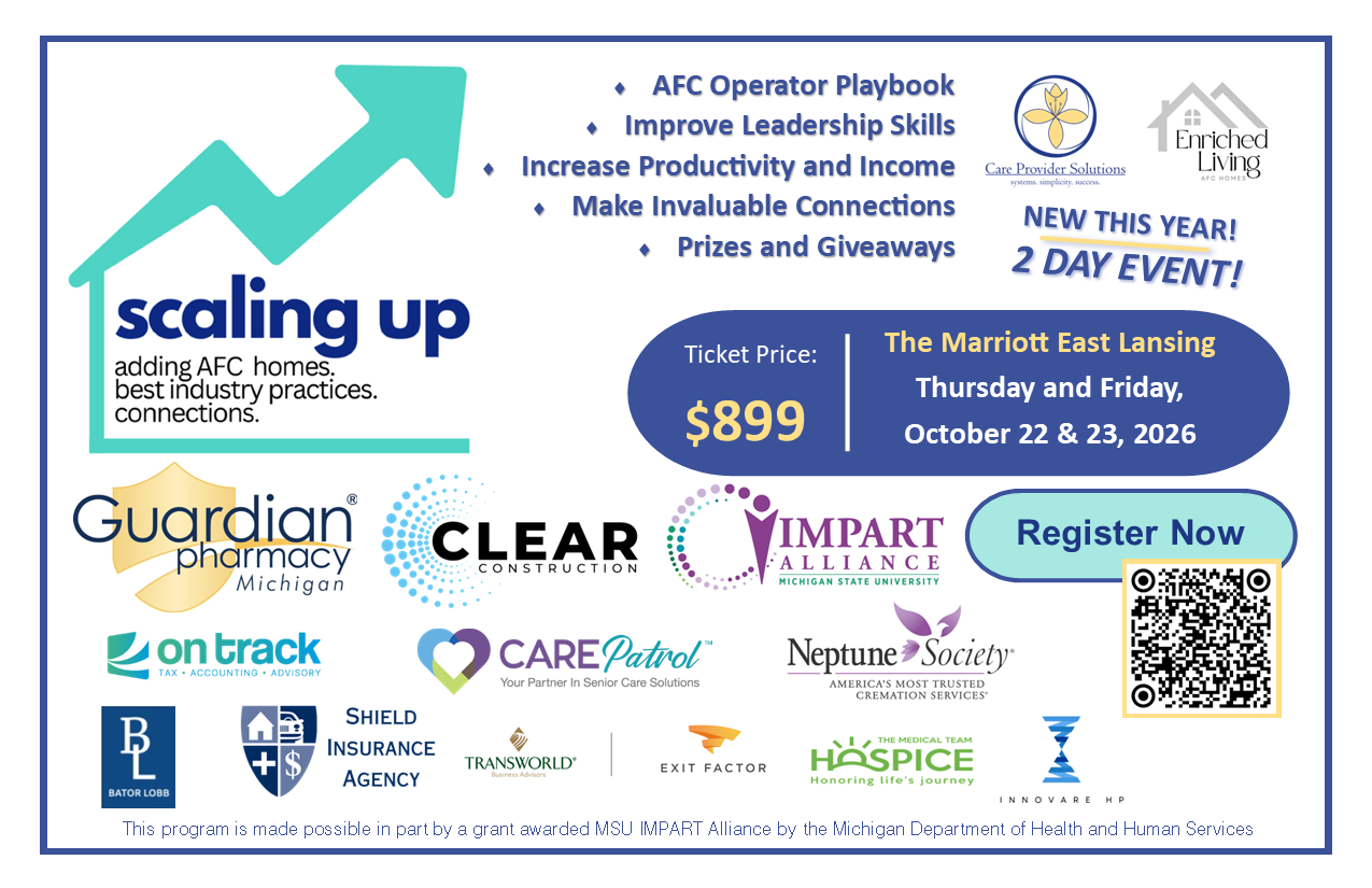 Scaling Up AFC Homes: 2-Day Operator Playbook Event